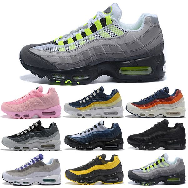 

nike air max 95 shoes кроссовки мужские женщины throwback future greedy тройной белый желтый pull tab черный красный bred дизайнер спортивны, White;red