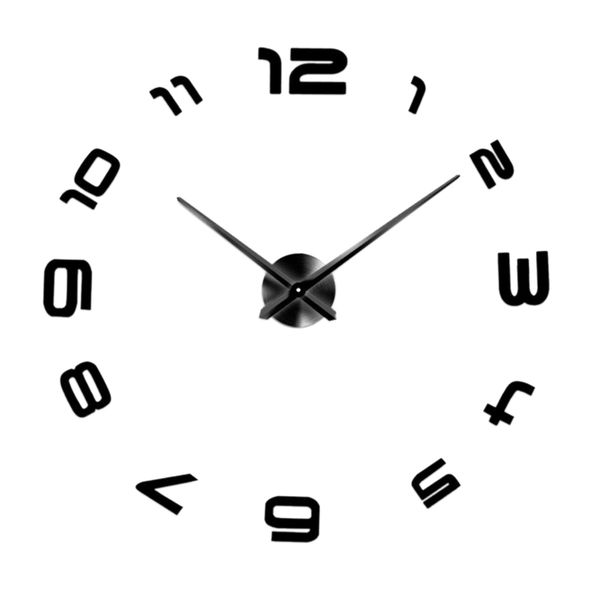 

large 3d frameless wall clock stickers diy wall decoration for home living room bedroom decor