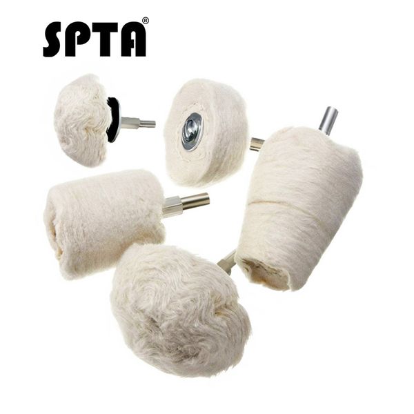 

spta polishing buffing pad polisher pad mop wheel drill kit for manifold,aluminum,stainless steel,chrome,metal set pack of 5pcs