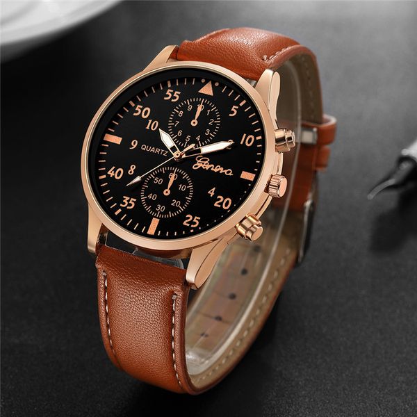 

men watches ultra thin leather male clock geneva watch men quartz watch simple design wristwatch relogio masculino reloj hombre, Slivery;brown