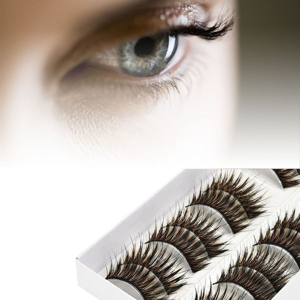 

10 pairs mink false eyelashes natural cross false eyelashes makeup fake eye lashes extension make up tools #yl5