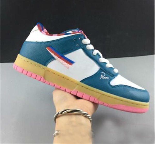 

wholesale parra x sb dunk low og designer shoes man womans artist parra abstract running white green pink fashion sneaker