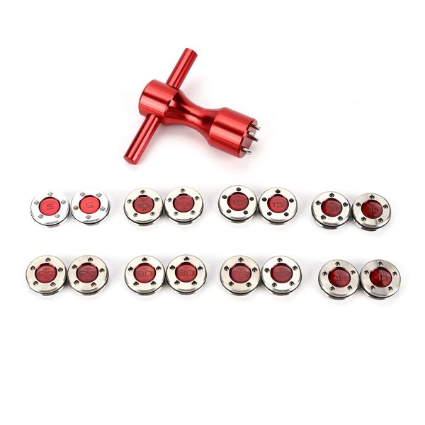 

2pcs golf red weights (5g, 10g, 15g, 20g, 25g, 30g, 35g, 40g) with 1 red wrench