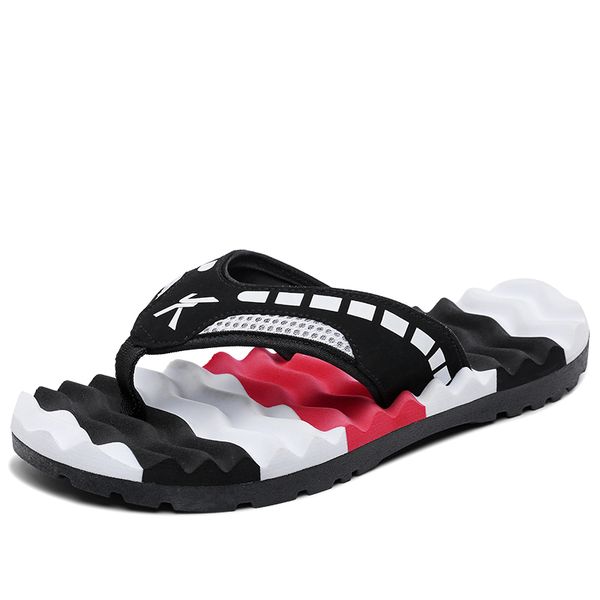 

men's shoes summer colorful casual portable ultra light flip flops, Black