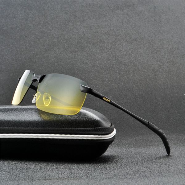 

2020 aluminum magnesium men day night dual-use polarized sunglasses car driving uv400 sun glasses fashion eyewear uv400 fml, White;black