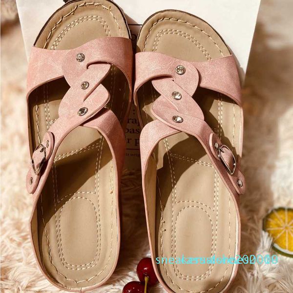 

women summer shoes for women sandals vintage anti-slip breathable wedge platform sandals crystal open toe female shoes s10, Black