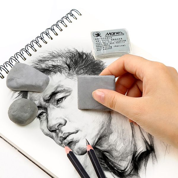 

maries plasticity rubber soft eraser wipe highlight kneaded rubber for art pianting design sketch drawing plasticine stationery