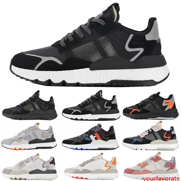 

2019 nite jogger mens running shoes black and grey orange grey pack triple white grey red womens trainers designer sneakers size 36-45