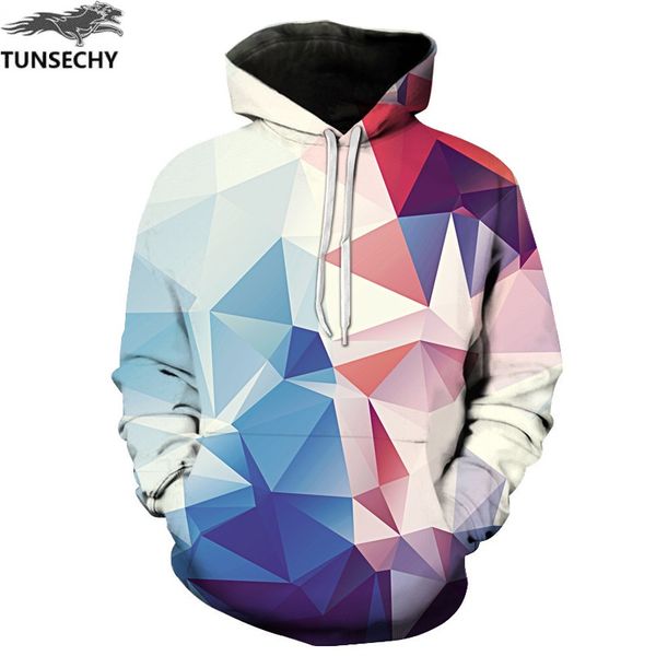 

tunsechy men/women hoodies with hat hoody print color blocks autumn winter 3d sweatshirts hooded hood wholesale and retail, Black