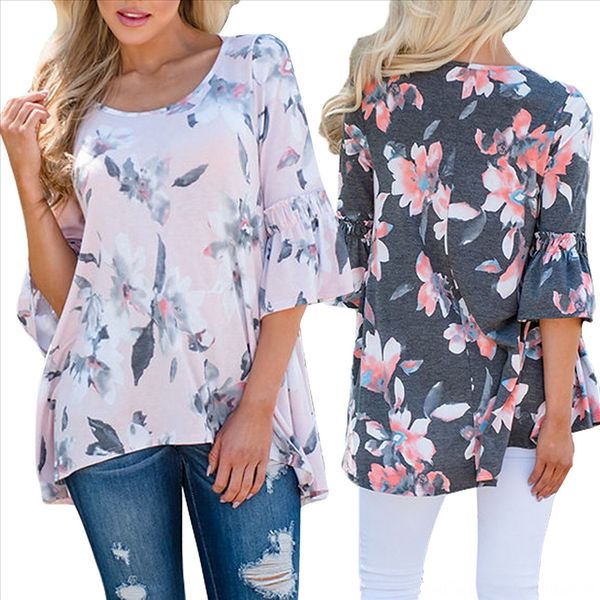 

2020 women's sleeve round collar loose printed t-shirt 2020 women's sleeve round collar loose printed t-shirt, White