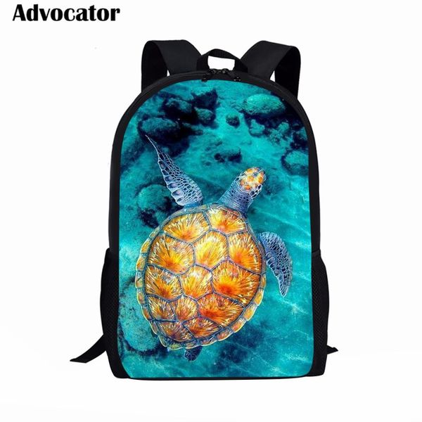 

advocator cute sea turtle pattern backpack for teenager large capacity schoolbags for students shoulder bags mochila infantil