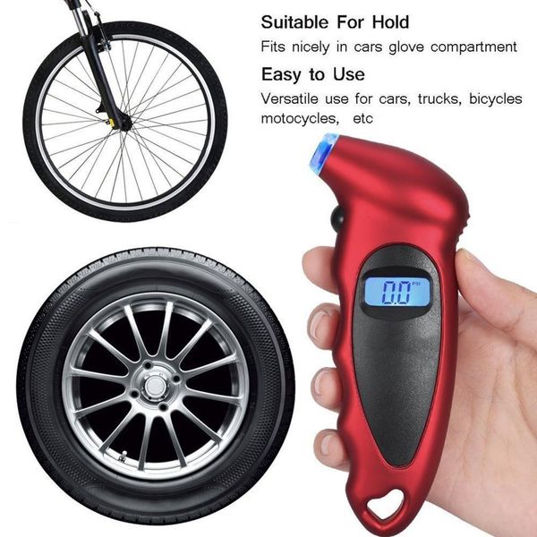 

tire pressure gauge 0-100 psi backlight high-precision digital tire pressure monitoring car gauge