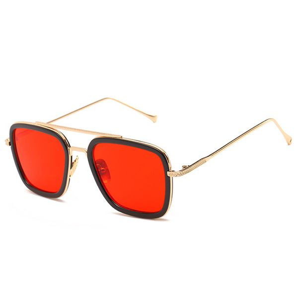 

retro sunglasses square frame uv protective sun eyes glasses eig88, White;black