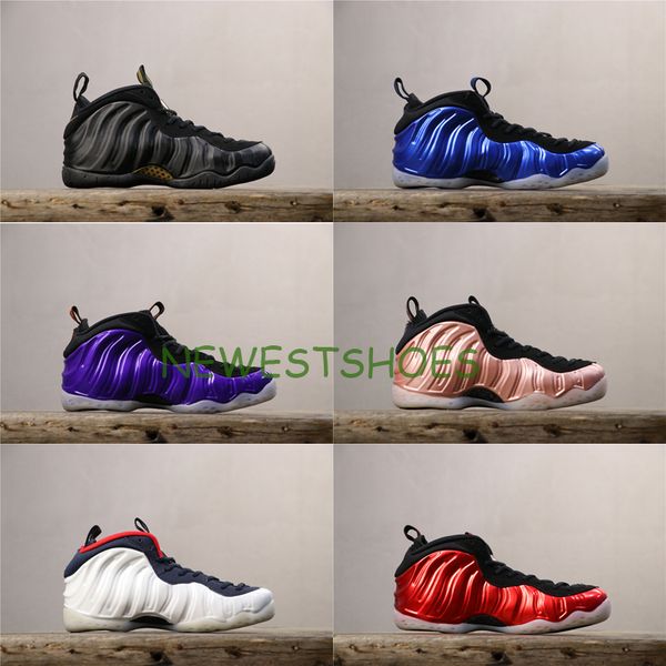 

penny hardaway posite foams one pro metallic rose gold hologram island green metallic olympic royal suns men women basketball shoes sneakers