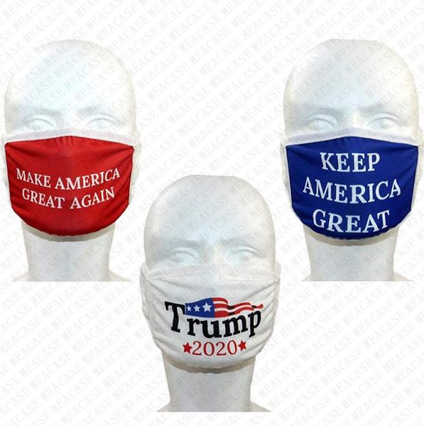 

2020 trump letters masks washable fashion face mask double layers protective mouth cover make america great again president mask d72805, Blue