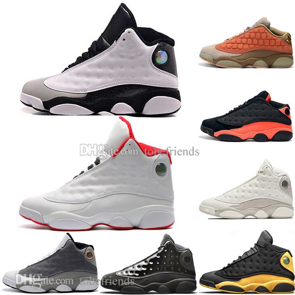 

new 13 13s cap and gown terracotta blush mens basketball shoes chicago black infrared flints bred men sports sneakers designer eur 36-47