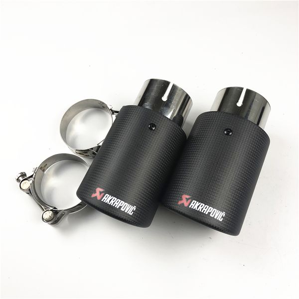 

универсальный 1 пара автомобилей akrapovic глушитель выхлопных труб углерода фигурные края насадки на выхлопные трубы tailtip трубы глушител