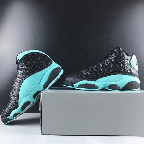 

2019 island green basketball shoes 13s green black upper leather suede real carbon fiber mens designer sport sneakers trainers