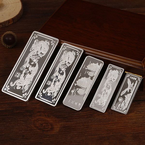 

999 sterling silver investment silver bars sailing five styles high-end birthday gift ring material collection, Golden;silver