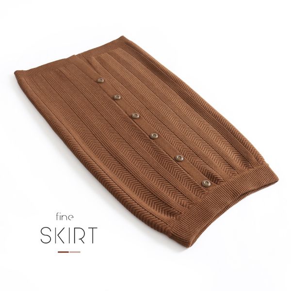 

2019 knitted women winter high waist boydcon midi skirt chic women autumn thick brown skirt faldas jupe femme saia, Black