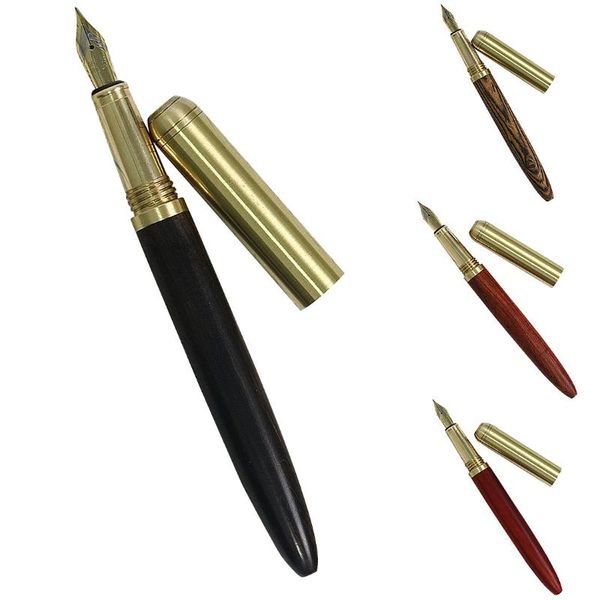 

fangnymph 0.7mm rosewood and brass fountain pens vintage fountain pen for business student stationery