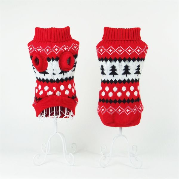 

pet dog christmas tree sweater autumn winter turtleneck jumper for small medium big dogs xs~xl xmas clothes for dachshunds