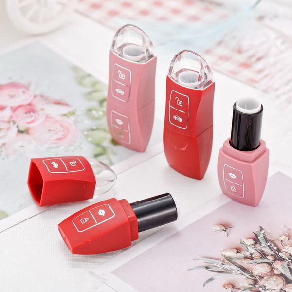 

car key shaped красный розовый слейте rouge tube 12.1mm lip balm контейнер помада shell упаковка cosmetics возвратных бутылок