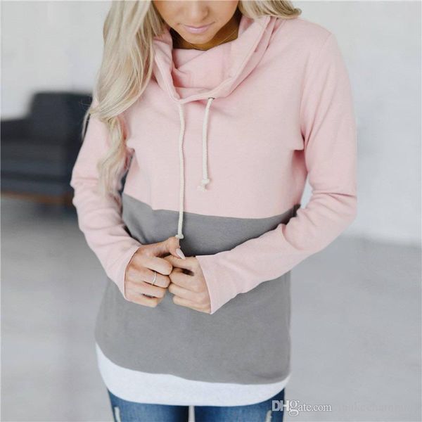 

designer women sweatshirt turtle neck long sleeve womens fashion panelled womens clothing, Black