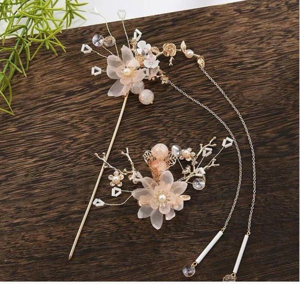 

headdress ancient style tassels stepping hair full set of hair accessories, Silver