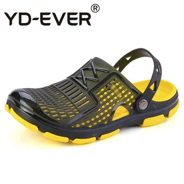 

big size men casual summer sandals garden clogs men sandals soft memory foam hospital shoes beach water slippers, Black