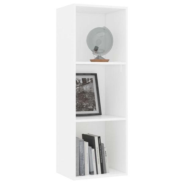 

белый 3 полки книжного шкафа 40x30x114 см в стружечной гостиная мебель