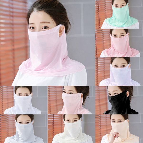 

9z9ww women outdoor face mask scarf veil windproof half face dust-proof ear masks scarf dust mask sunshade type party masks, Black