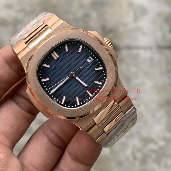 

18 color luxury watch blue dial asia 2813 movement 40mm 5711/1r 5711 mechanical transparent golden steel automatic mens watches, Slivery;brown