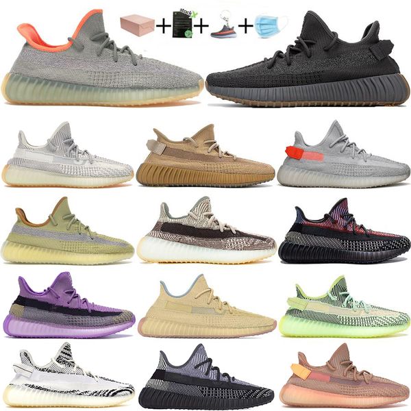 

kanye west v2 cinder reflective marsh earth tail light yecheil with box stock x desert sage mens women running shoes designer sports sneaker