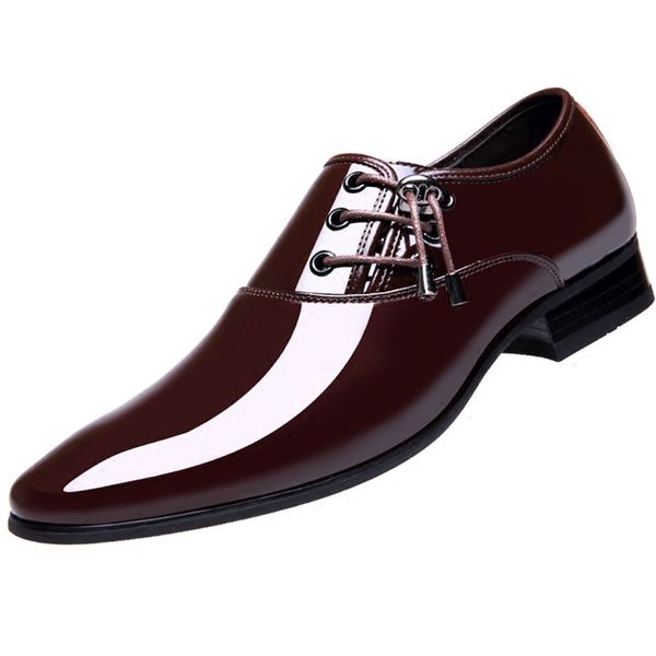 

men shoes spring summer formal leather business casual shoes men dress office male breathable oxfords 2019 new, Black