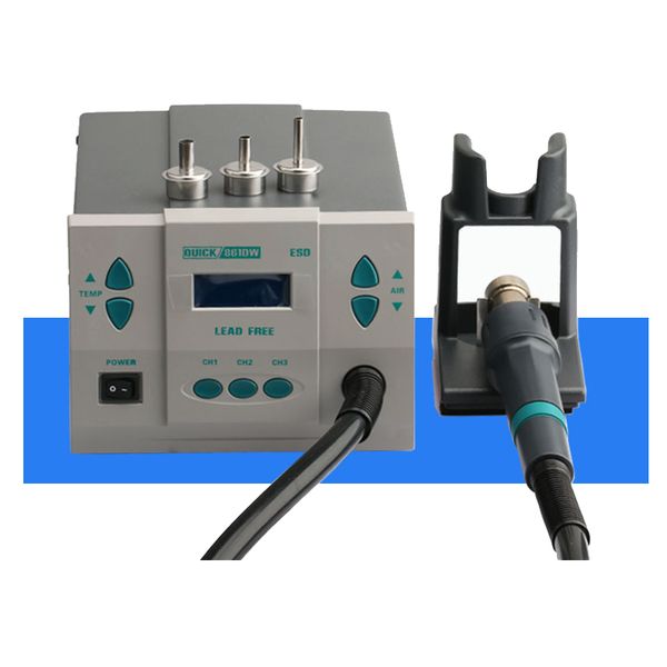 

Phonefix original quick 861 1000w air rework tation oldering tation 110v 220v rework with different ize nozzle