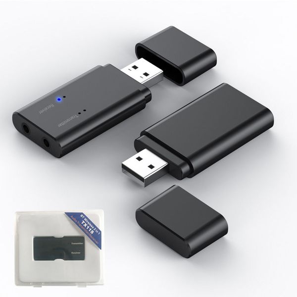 

2 IN 1 Bluetooth Transmitter Receivers 3.5mm Wireless Adapter Bluetooth 4.2 Stereo Audio Adapter For TV Home Stereo System Speaker Handsfree