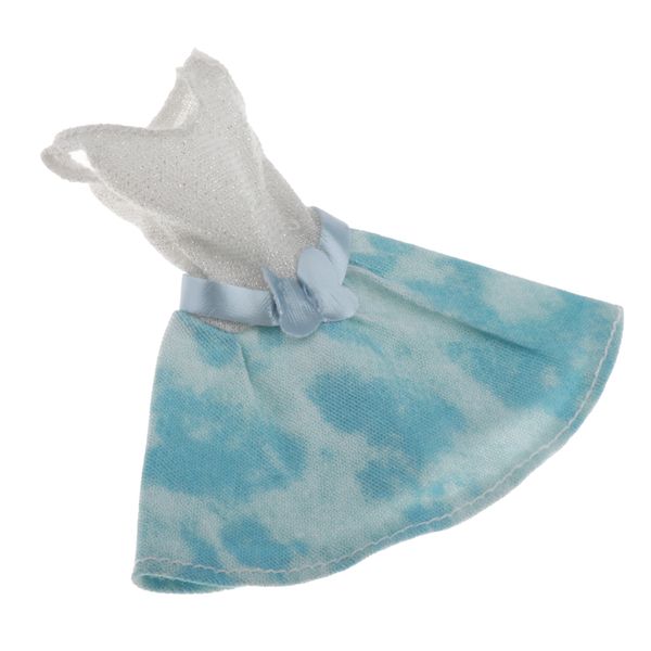 

1/6 dolls blue dress handmade for blythe for licca dress up parts girls toys