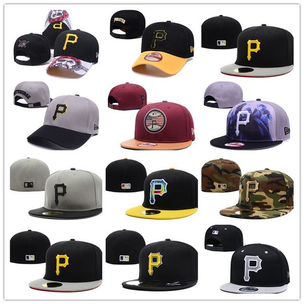 

Шляпы бейсбола Pirates верхнего качества установленные с крышками вышитыми буквой P