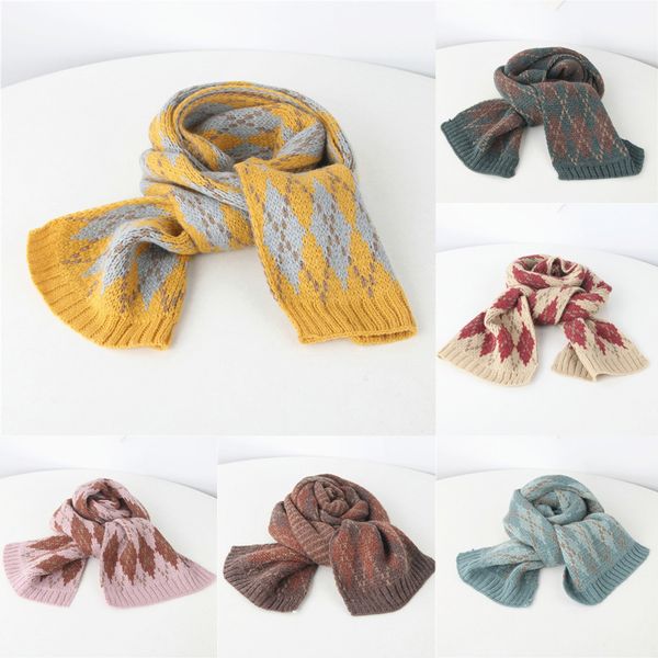 

fashion children knitting shawl wool insulation windbreak scarf, Blue;gray