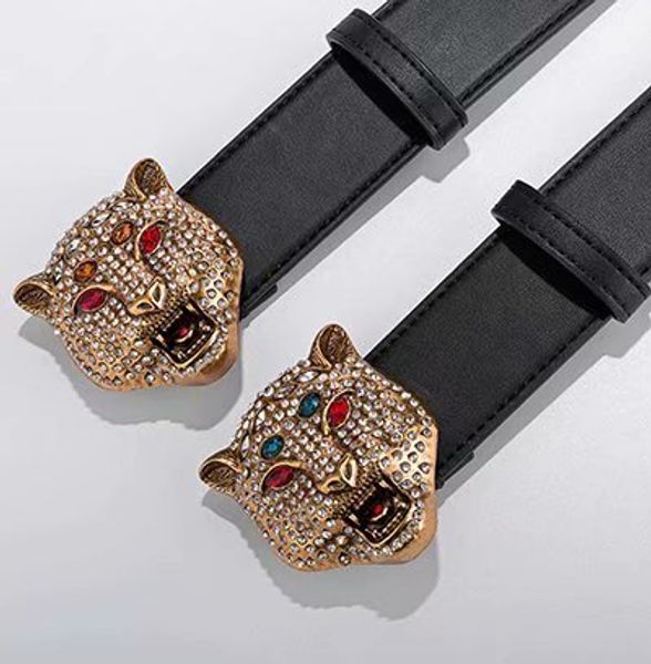 

black high-end fashion designer belt fashion classic tiger animal pattern belt buckle men and women gift belt trouble delivery, Black;brown
