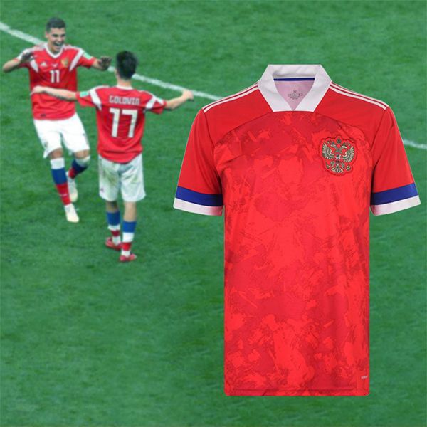 

european cup 2020 kids russia soccer jersey red home dzagoev dzyuba golovin fernandes akhmetov kuzyaev zobnin zhirkov football shirts, Black;yellow
