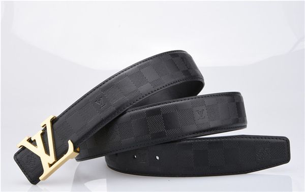 

new designers belt men brand genuine leather belt trousers alloy pin buckle gold silver buckle without box, Black;brown