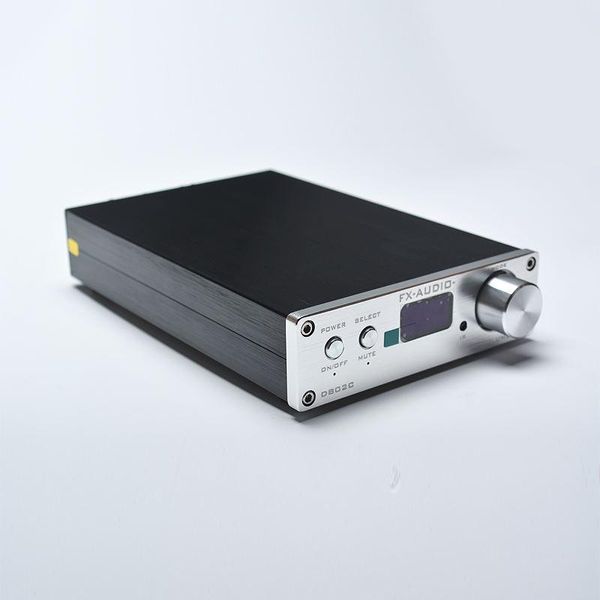 Freeshipping FX-Audio D802 Вход дистанционного управления USB / коаксиальный / оптический HiFi 2,0 Pure Digital Audio усилитель 24Bit / 192KHz 80W + 80W OLED-дисплей
