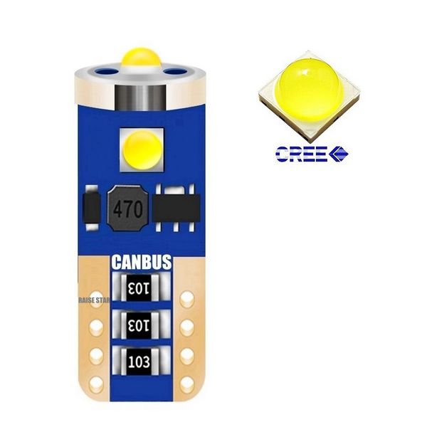 

1pcs new t10 w5w wy5w 501 2825 168 cree chips led car lights auto marker lamp wedge tail side bulb white red yellow