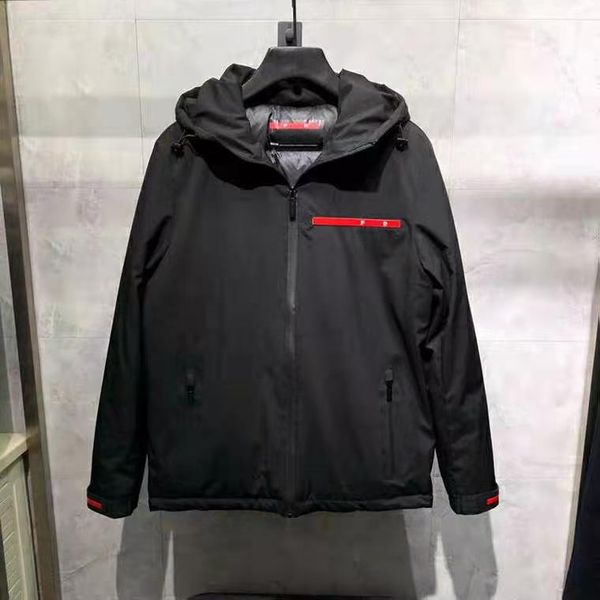 

19fw prd down jackets hooded long coats casual street fashion pockets warm men women couple zippers outwear solid zdl1103, Black
