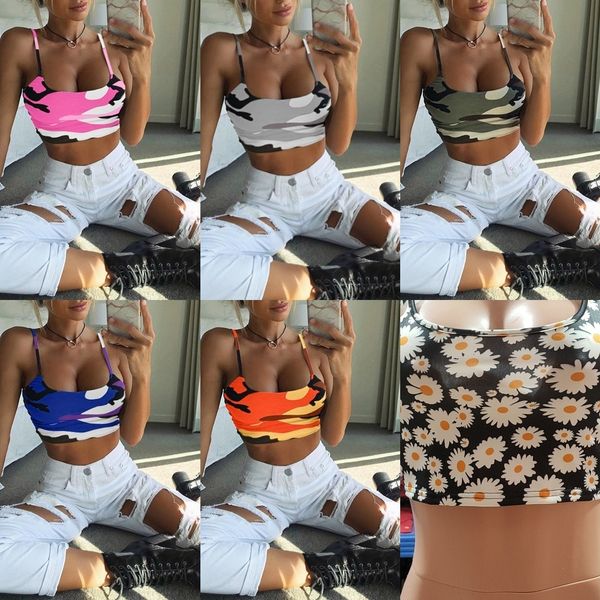 

2019 women's camouflage printing 2019 sling plastering chest women's camouflage printing plastering chest sling, Camo