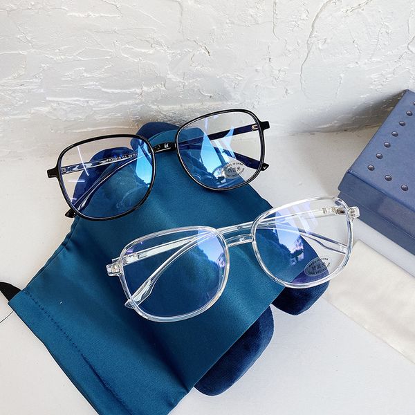 

casual flat mirror men women transparent spectacle lens glasses frame eyewear anti-blue light anti-radiation glass, White;black