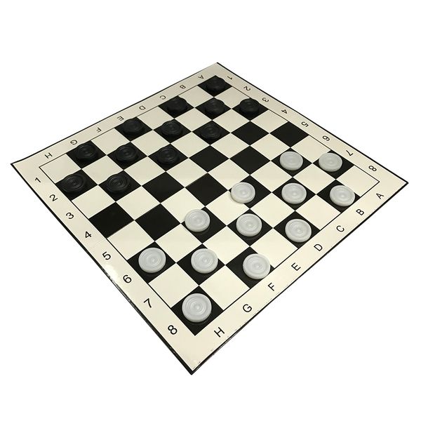 

1 set ckeckers durable folded plastic collapsible draughts checkers chess checkers set for kids children adults