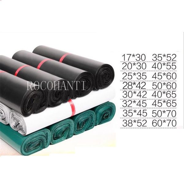 

100pcs customized logo printing poly mailer shipping bags mailing envelope bag plastic low cost black colors 4.7 mil thick